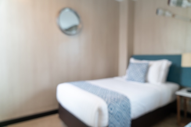 Flou abstrait intérieur de chambre d'hôtel de luxe magnifique pour