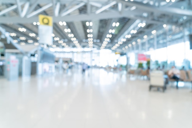 flou abstrait et terminal d'aéroport défocalisé pour le fond