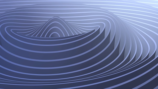 Les fluctuations de rendu 3D des vagues abstraites ondulent dans l'espace