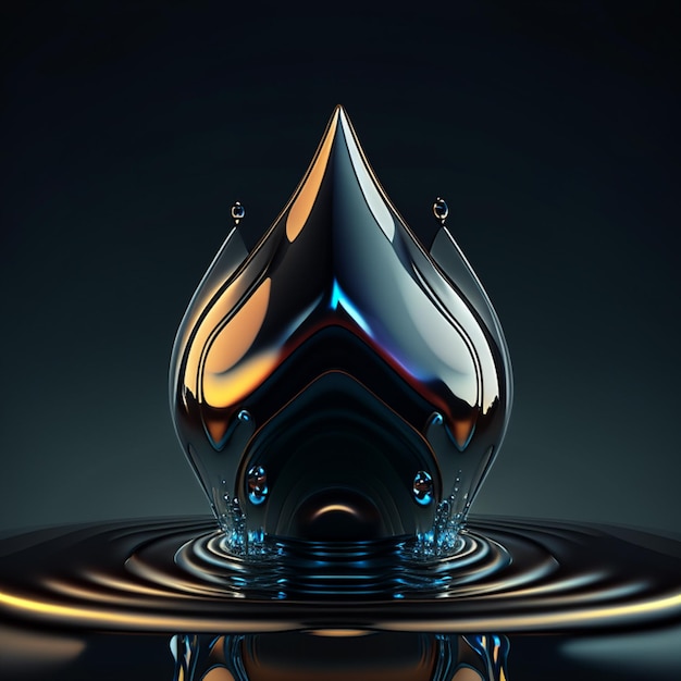 Fluide abstrait laissant tomber de l'huile ou de l'eau