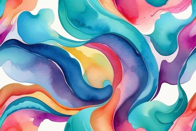 Fluidité du gradient vectoriel aquarelle abstrait illustration de fond