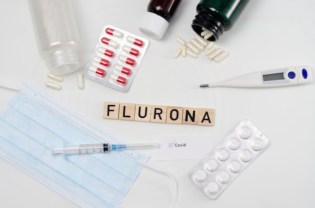 Flurona - COVID et grippe en même temps. Une nouvelle maladie dans le monde. Concept médical