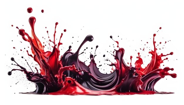 Photo flux d'encre rouge