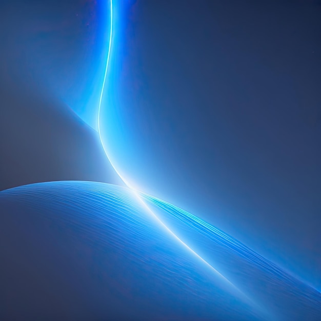 Le flux de lumière sur le bleu