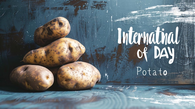 Photo flyer de célébration de la journée nationale de la pomme de terre graphique vectoriel de conception plate avec un thème festif de pommes de terre