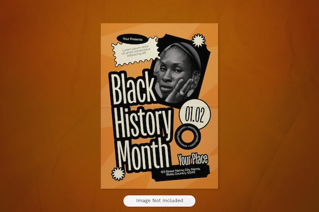 Flyer sur les médias sociaux du mois de l'histoire noire