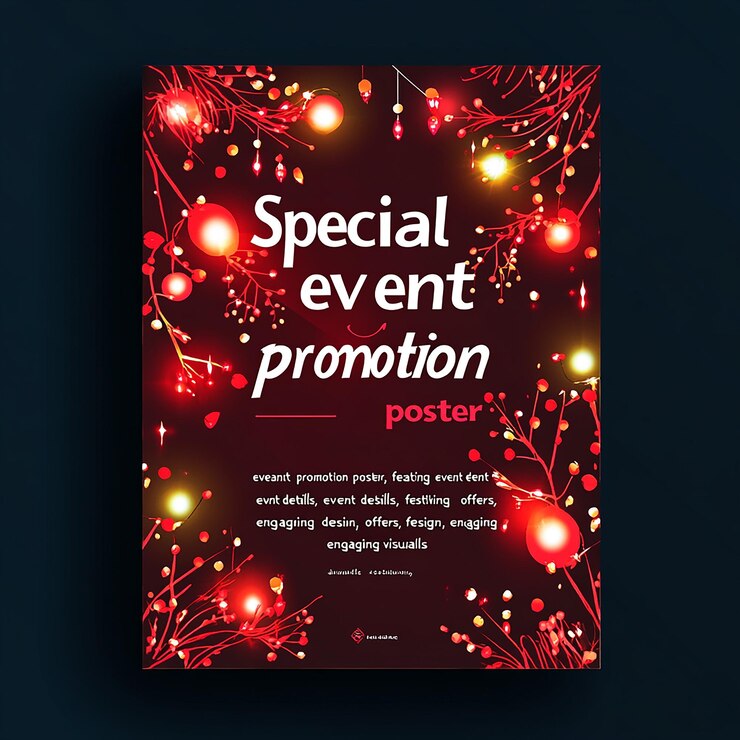 Photo flyer promotionnel sur le thème de noël événement spécial détails festifs