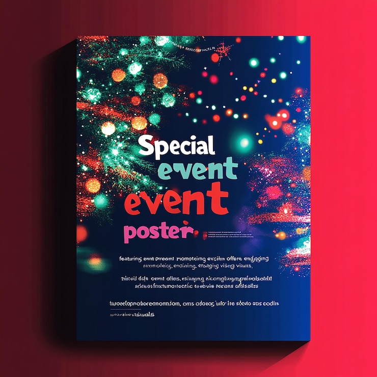 Photo flyer promotionnel sur le thème de noël événement spécial détails festifs