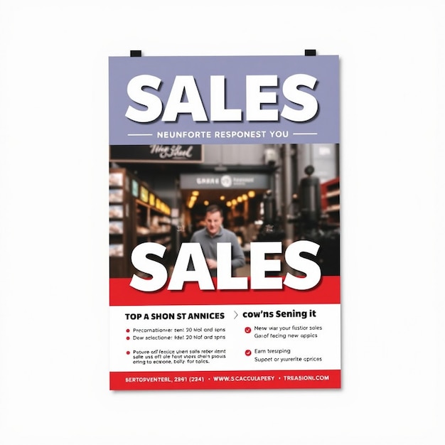 flyer de vente a5 avec modèle de photo