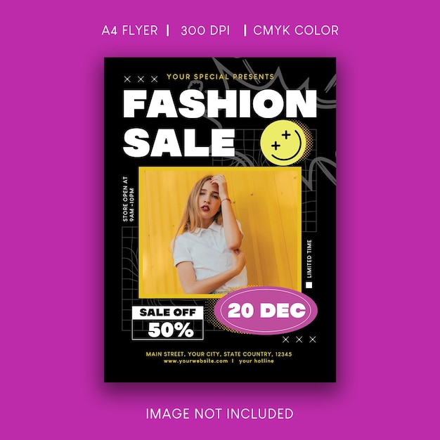 Flyer de vente de mode
