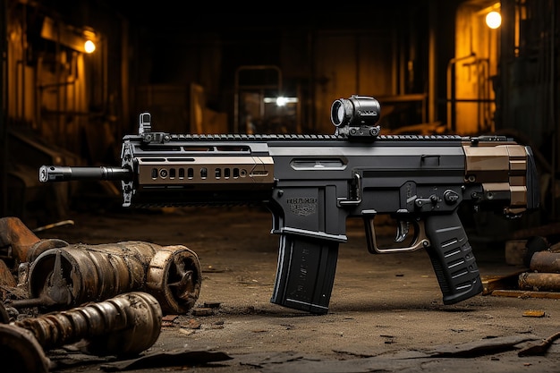 Photo fn scar mitrailleuse ai généré