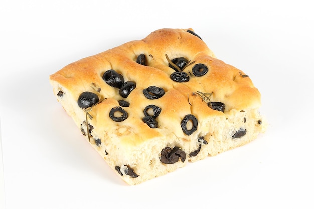 Focaccia aux olives et herbes