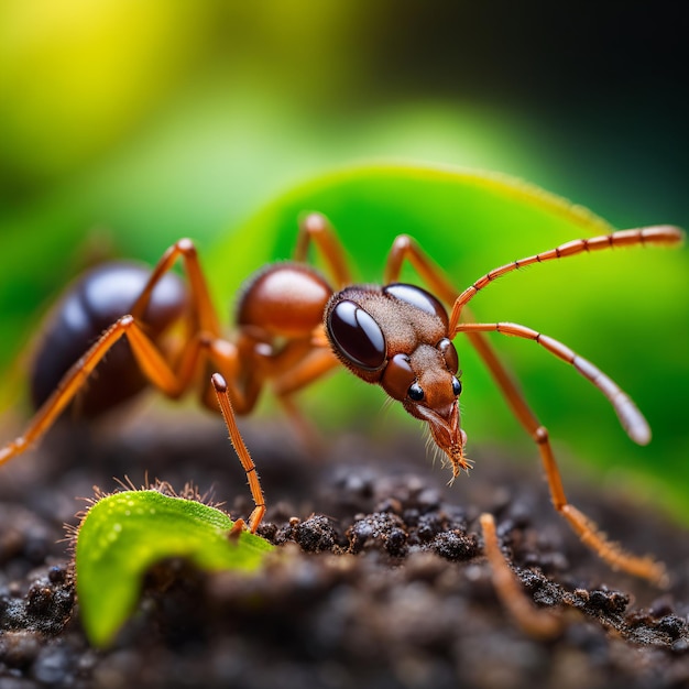 Focus sur les détails complexes des fourmis