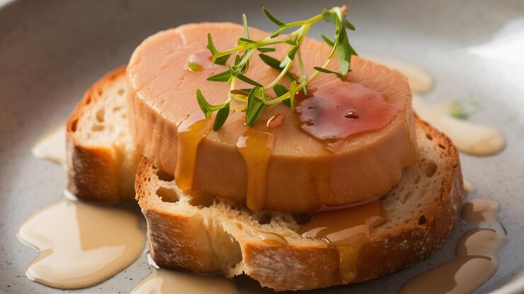 Photo foie gras avec du pain