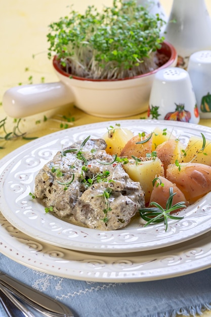 Foie de poulet à la crème