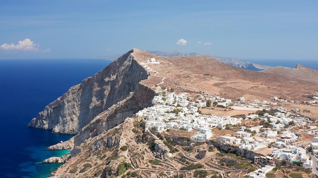 Photo folegandros est une île de la mer égée appartient à la grèce