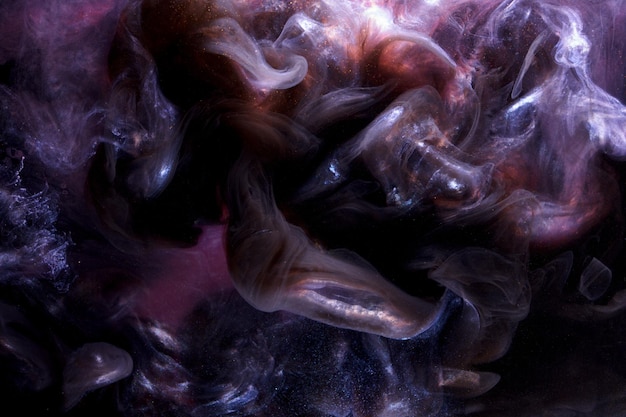 Fond abstrait d'art fluide liquide Mélange de peintures acryliques dansantes sous l'eau