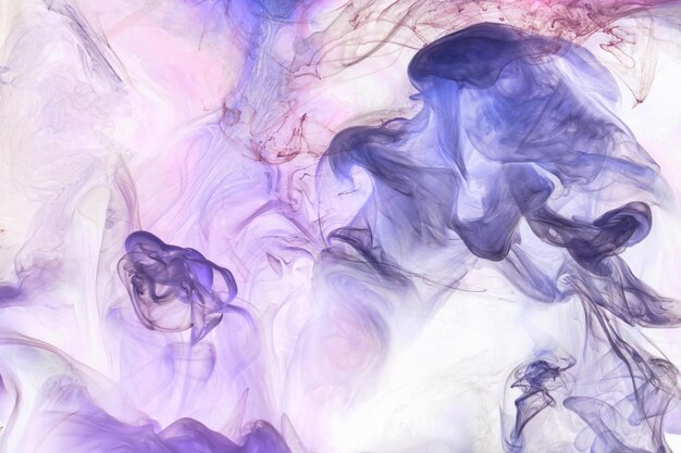 Fond abstrait d'art fluide liquide Mélange de peintures acryliques de danse lilas violet espace sous-marin fumée océan