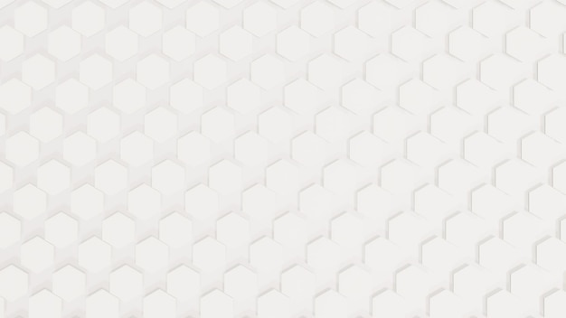 Fond abstrait blanc dans un style de papier 3d avec des formes hexagonales blanches