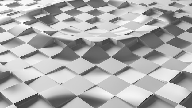 Fond abstrait blanc surface carrée géométrique 3d