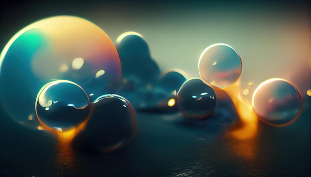 Fond abstrait de bulles liquides