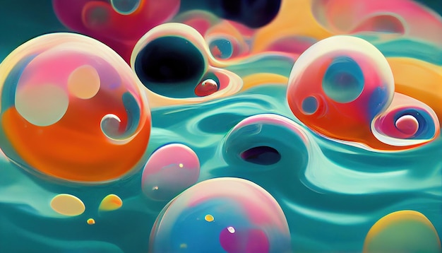 Fond abstrait de bulles liquides