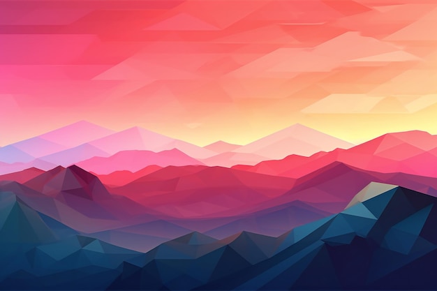 Fond abstrait coloré avec des montagnes