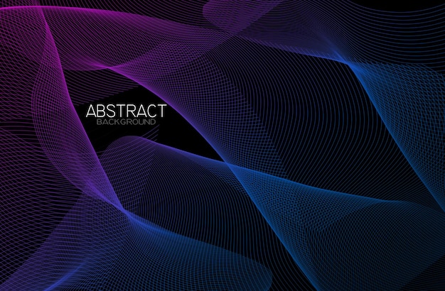 Un fond abstrait coloré avec un tourbillon violet et bleu