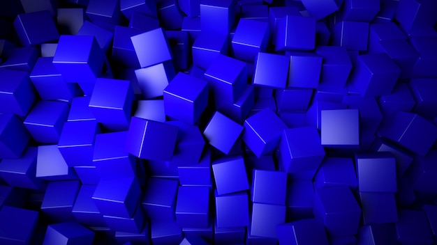 Fond abstrait cubes bleus