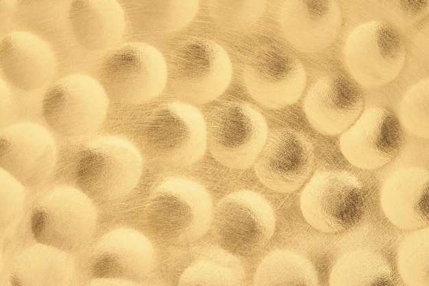 Fond abstrait doré motif bulles texture or