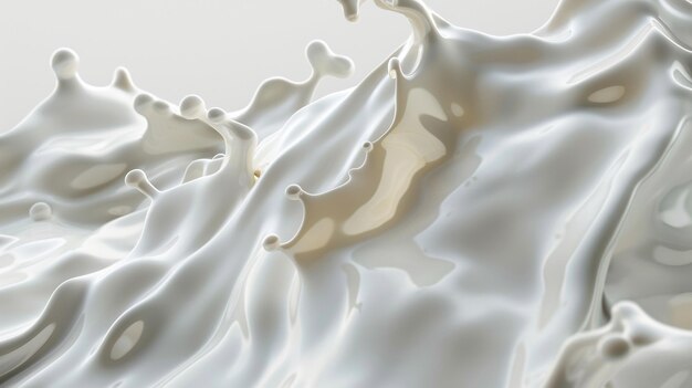 Photo fond abstrait d'éclaboussure de lait ou de yogourt blanc