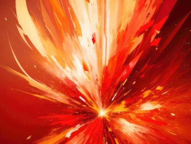 Un fond abstrait d'explosion orange