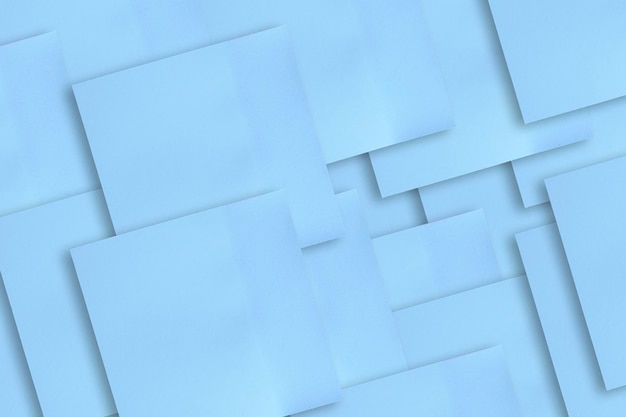 Fond abstrait feuilles de papier bleu superposées pour les notes