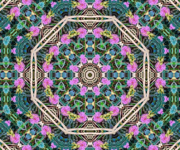 Fond abstrait flamme mandala fleur colorée