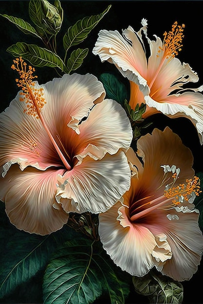 fond abstrait de fleur d'hibiscus