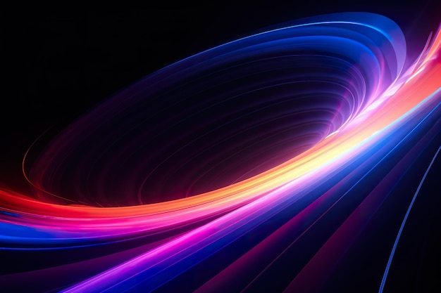 fond abstrait lumières au néon vitesse générative ai