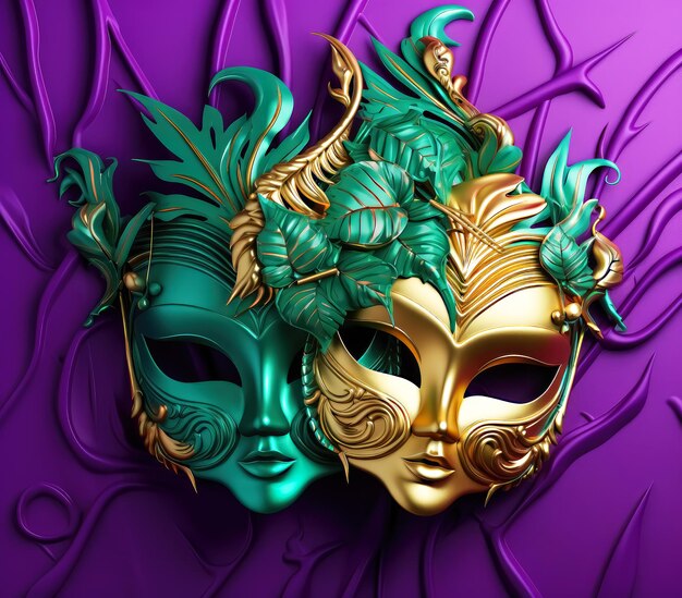 Fond abstrait de masque de Mardi Gras