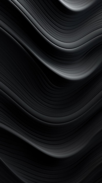 Un fond abstrait noir et blanc avec un motif de vagues.