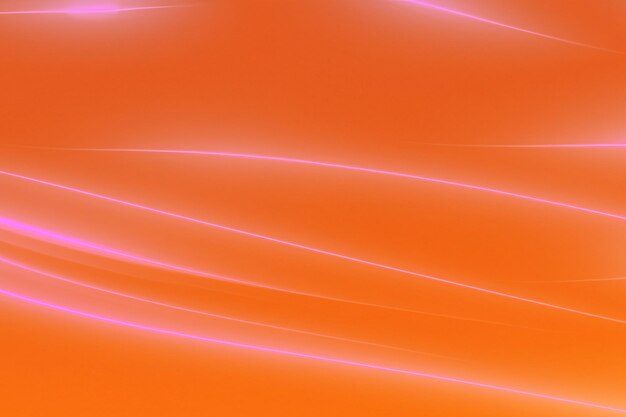 Photo le fond abstrait orange des lignes lisses