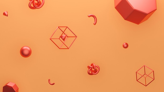 Fond abstrait rendu 3D rouge