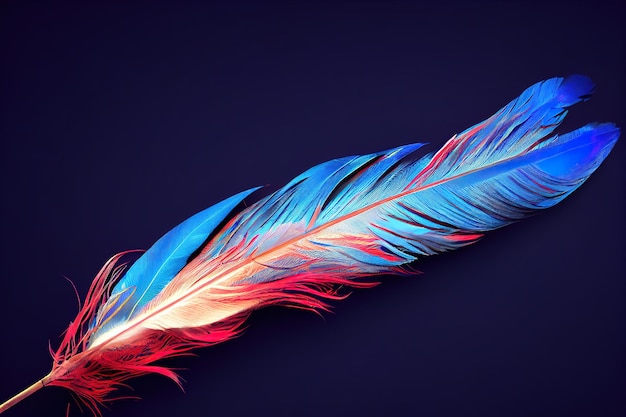 Fond abstrait Silhouettes de plumes volantes de différents oiseaux sur le fond coloré