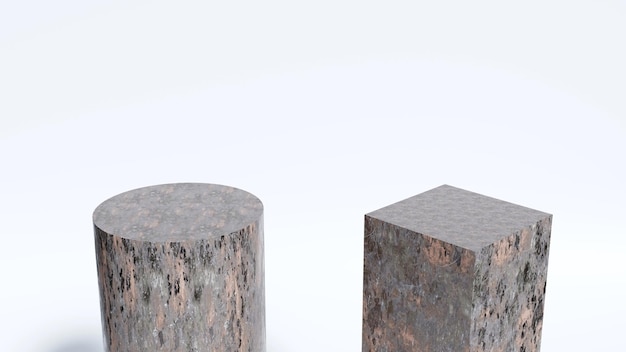 Fond abstrait de support de texture de granit pour la présentation du produit, rendu d'illustration 3D