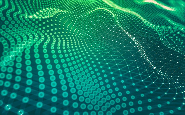 Fond abstrait. Technologie des molécules avec des formes polygonales