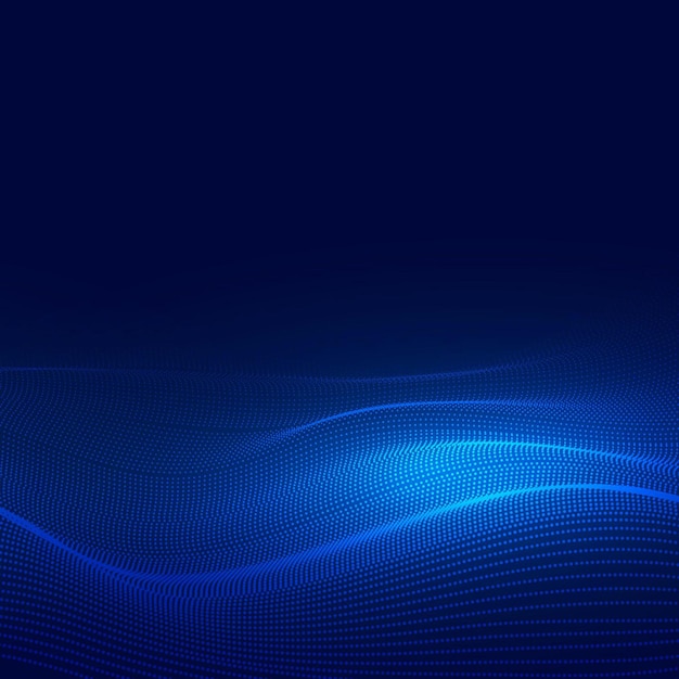 Fond abstrait de technologie de particules ondulantes