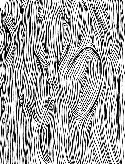 Fond abstrait texture bois dessiné avec un stylo