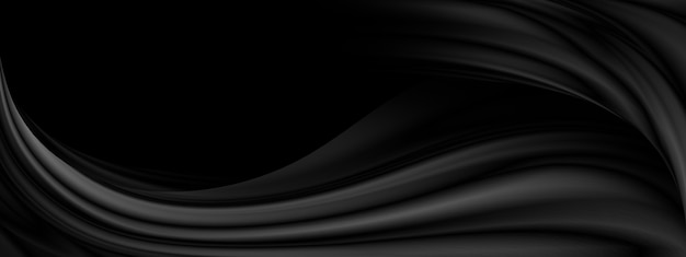Fond abstrait tissu noir avec copie espace illustration 3D