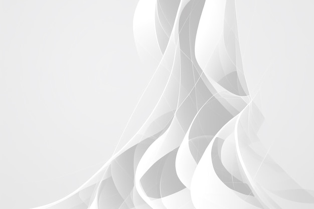 Fond abstrait vague blanche Fond d'écran graphique blanc minimal Illustration 2D