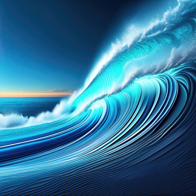 Photo fond abstrait vagues d'eau