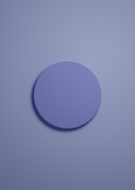 Fond d'affichage de produit minimal simple bleu pastel vue de dessus support de podium de cercle de cylindre à plat