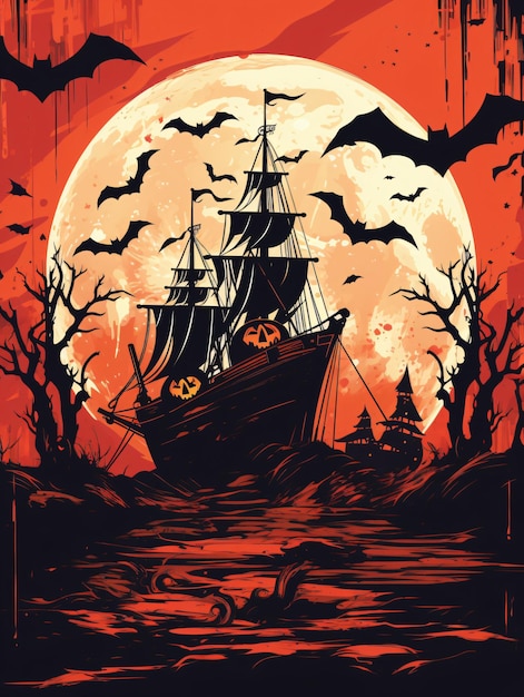 Fond d'affiche d'Halloween